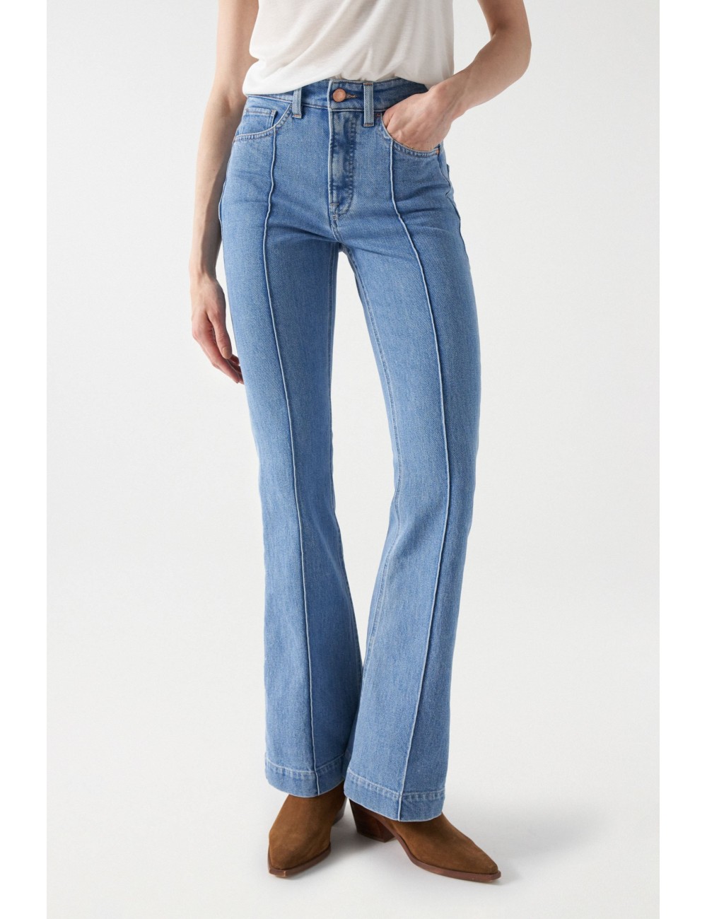 vaquero faith push in con costura delantera salsa Jeans Tallas Vaqueros 26x34 Colores Denim claro