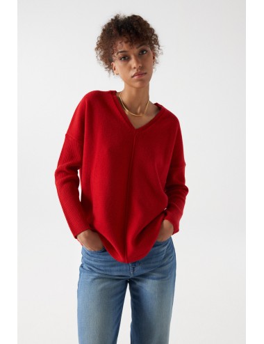 Jersey rojo lana y cachemir...