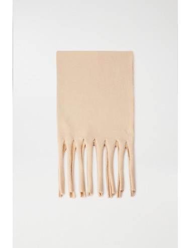 Bufanda beige con flecos...