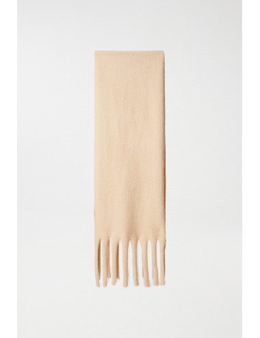 Bufanda beige con flecos...