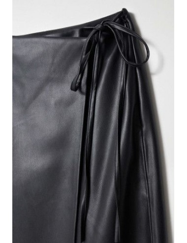 Black faux leather skirt...