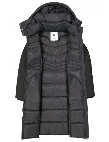 parka acolchada negra con...