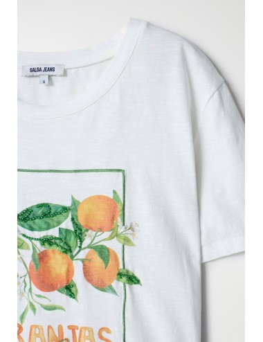 Camiseta blanca Naranjas...