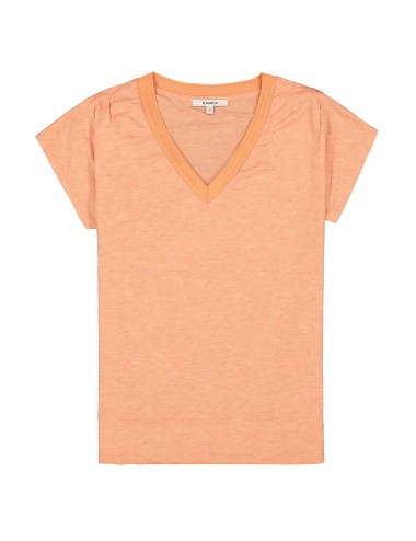 Camiseta peach con escote...