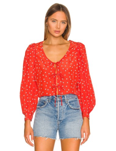 levis fawn tie blouse daysi...