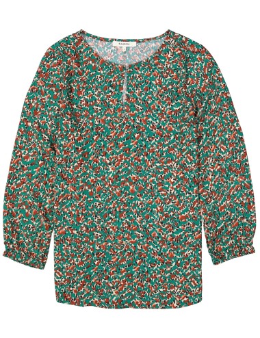 Blusa verde estampada...