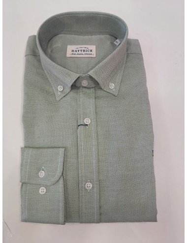 Camisa verde oxford fino...