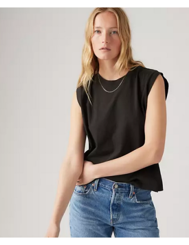 Levis boxy tank caviar slub