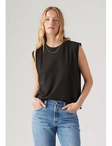 Levis boxy tank caviar slub