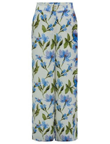 Pantalon de flores azul...