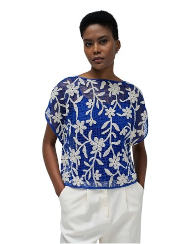 Top de crochet azul Salsa...