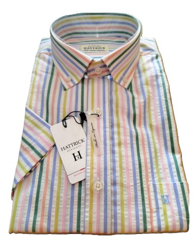 Camisa de rayas multicolor...