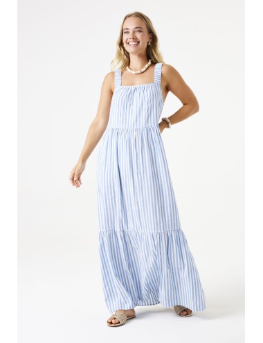 Vestido largo de rayas blue...