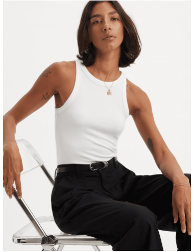 levis top dreamy white slim...