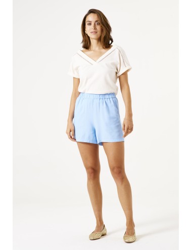 Camiseta blanca pico con...