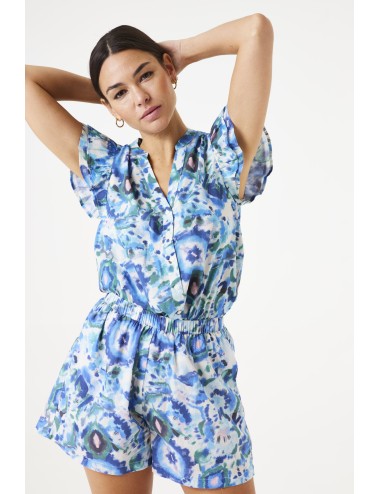 Blusa estampada blue wave...