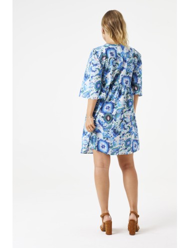 Vestido estampado blue wave...