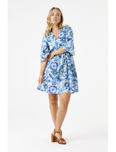 Vestido estampado blue wave...