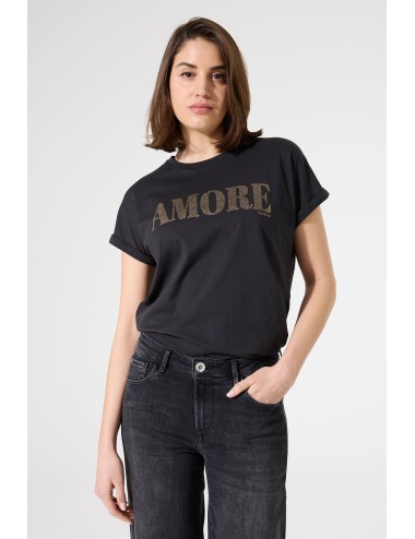 Camiseta negro de manga...
