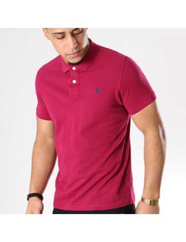Polo liso king granate Us...