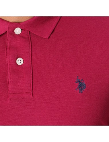 Polo liso king granate Us...