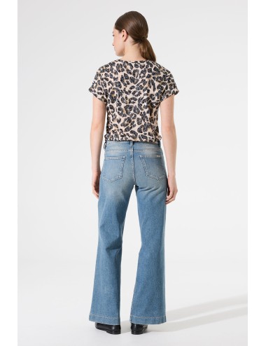 Camiseta pico print almond...