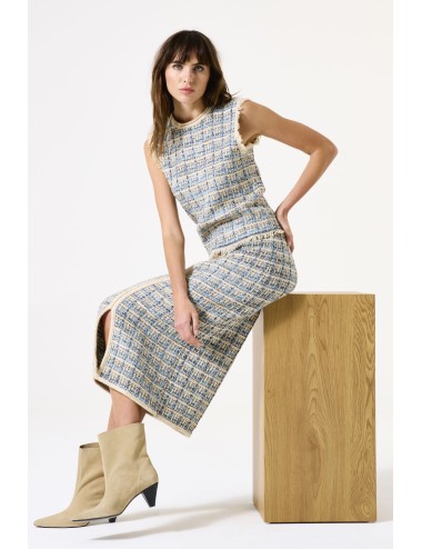 Falda midi estilo Chanel...