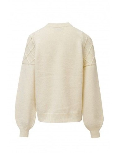 Jersey beige con perlas...