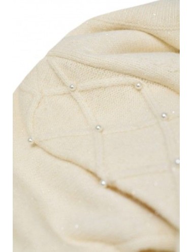 Jersey beige con perlas...