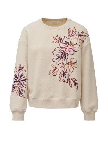 Sudadera con bordado floral...