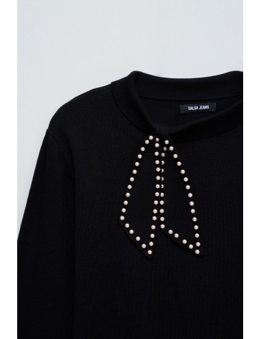 Jersey de punto negro con...