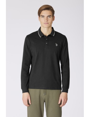 Polo negro manga larga kene...