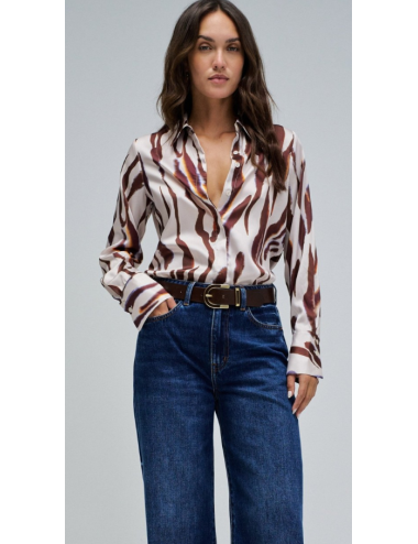 Blusa estampada gold blu...