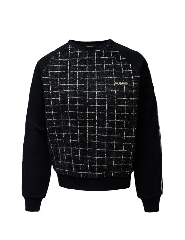 Sudadera negra de tweed...